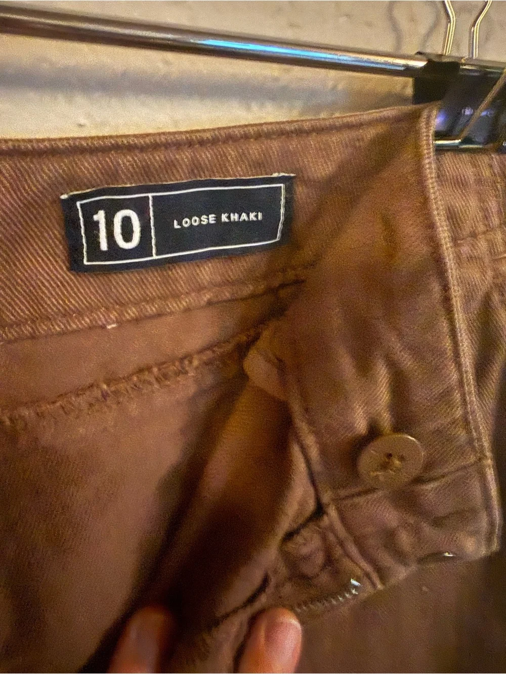 GAP Women’s Brown Wide-Leg Cotton Pants